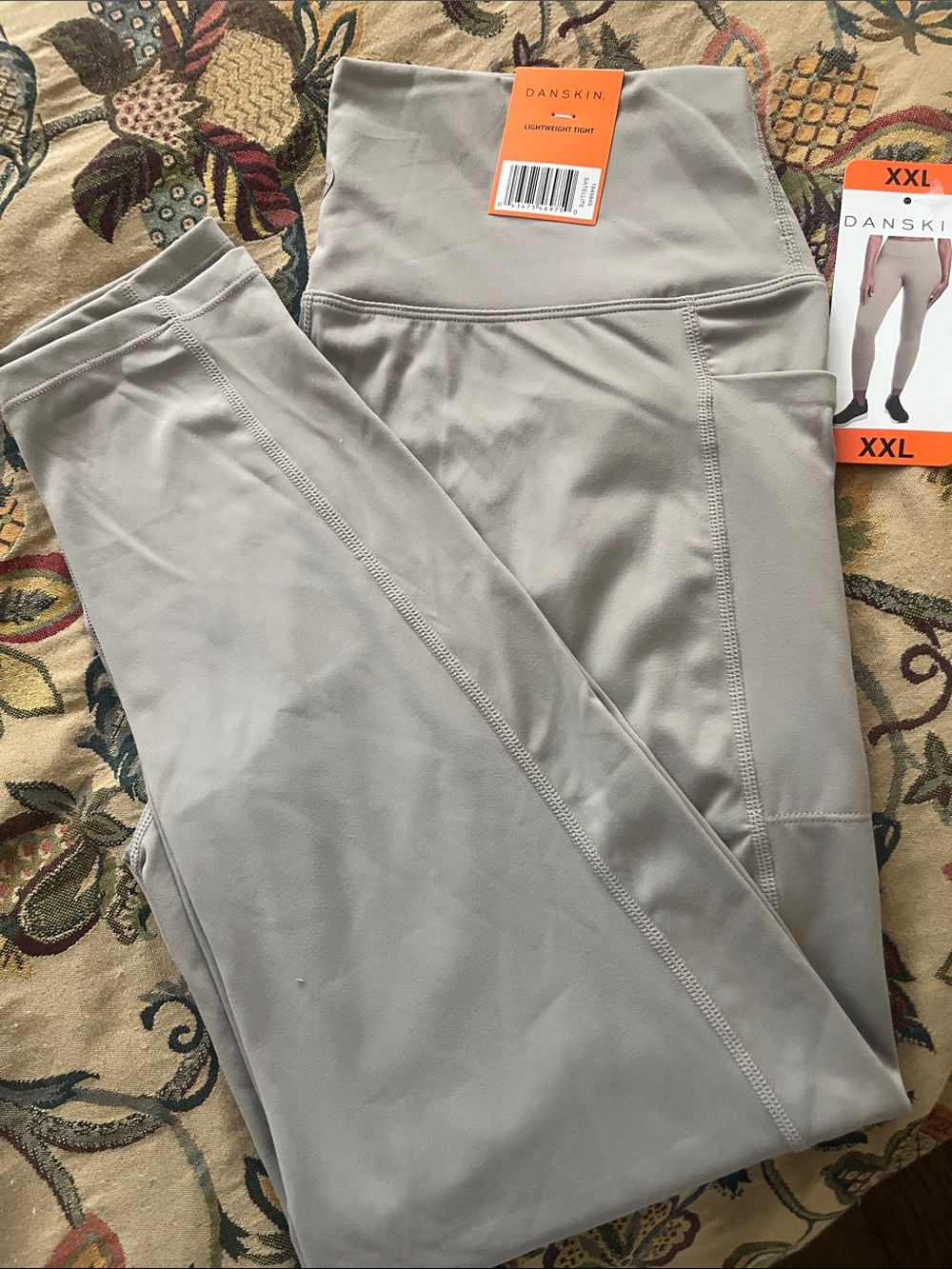 NWT Danskin Neutral Light Grayish Beige  High-Rise Active Leggings XXL
